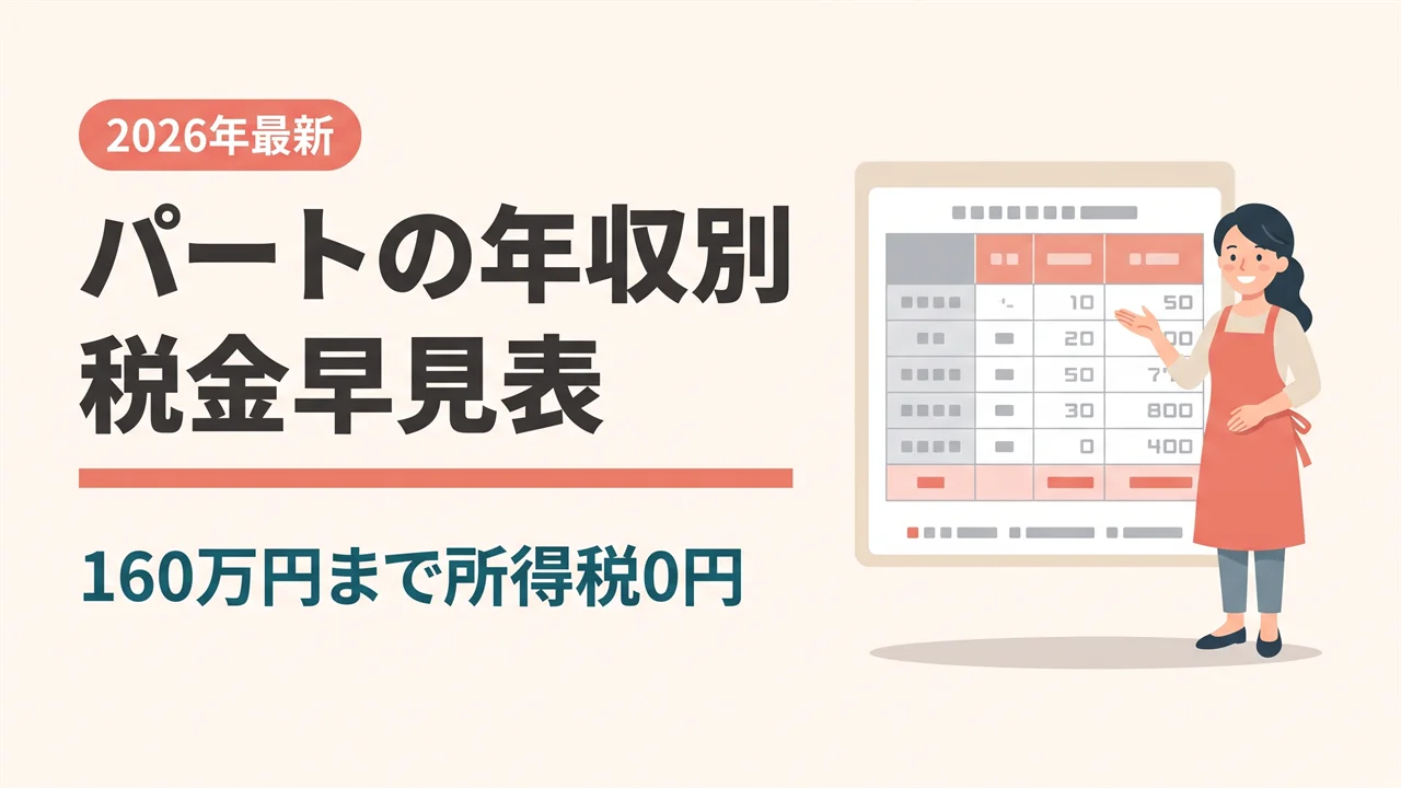 パート年収別税金早見表