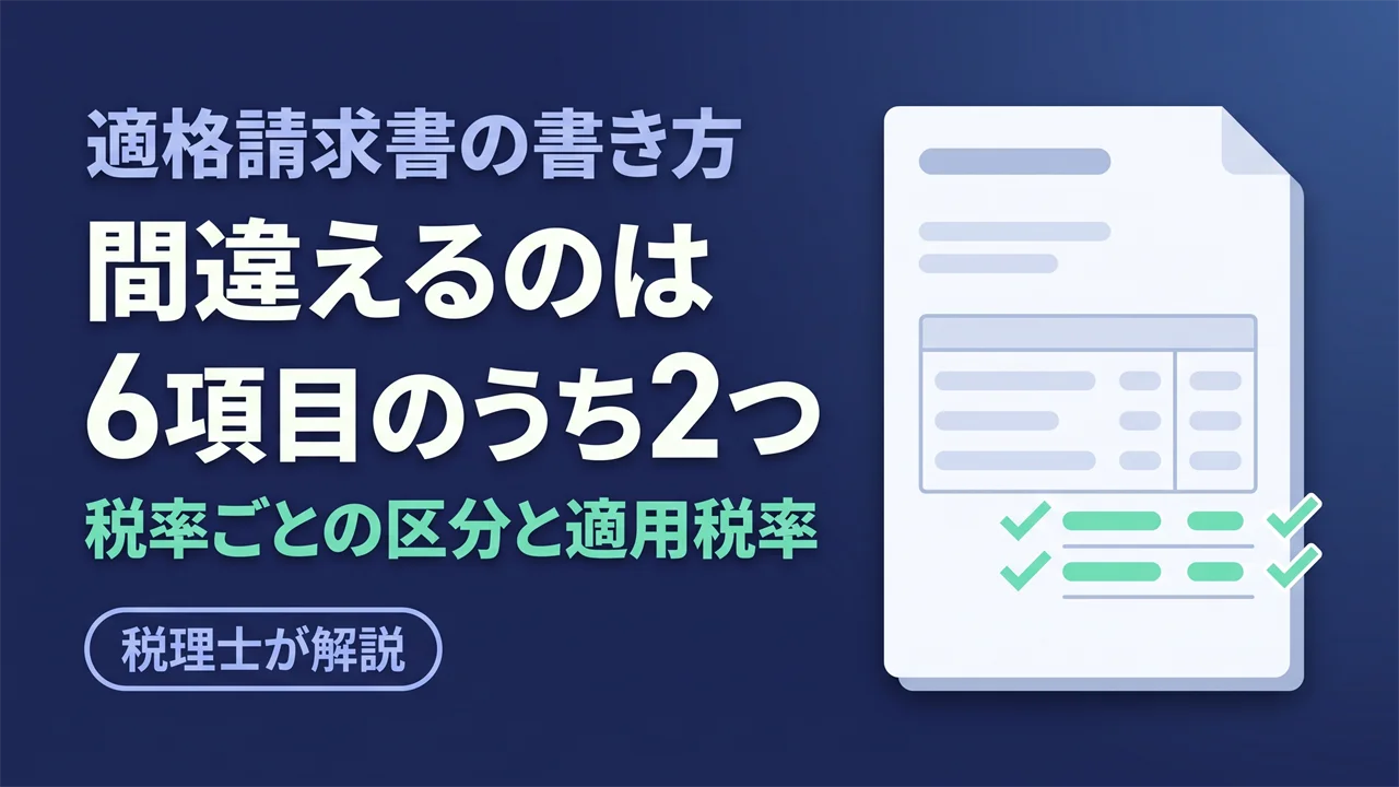 適格請求書の書き方|記載事項6項目と間違えやすい点を税理士が解説