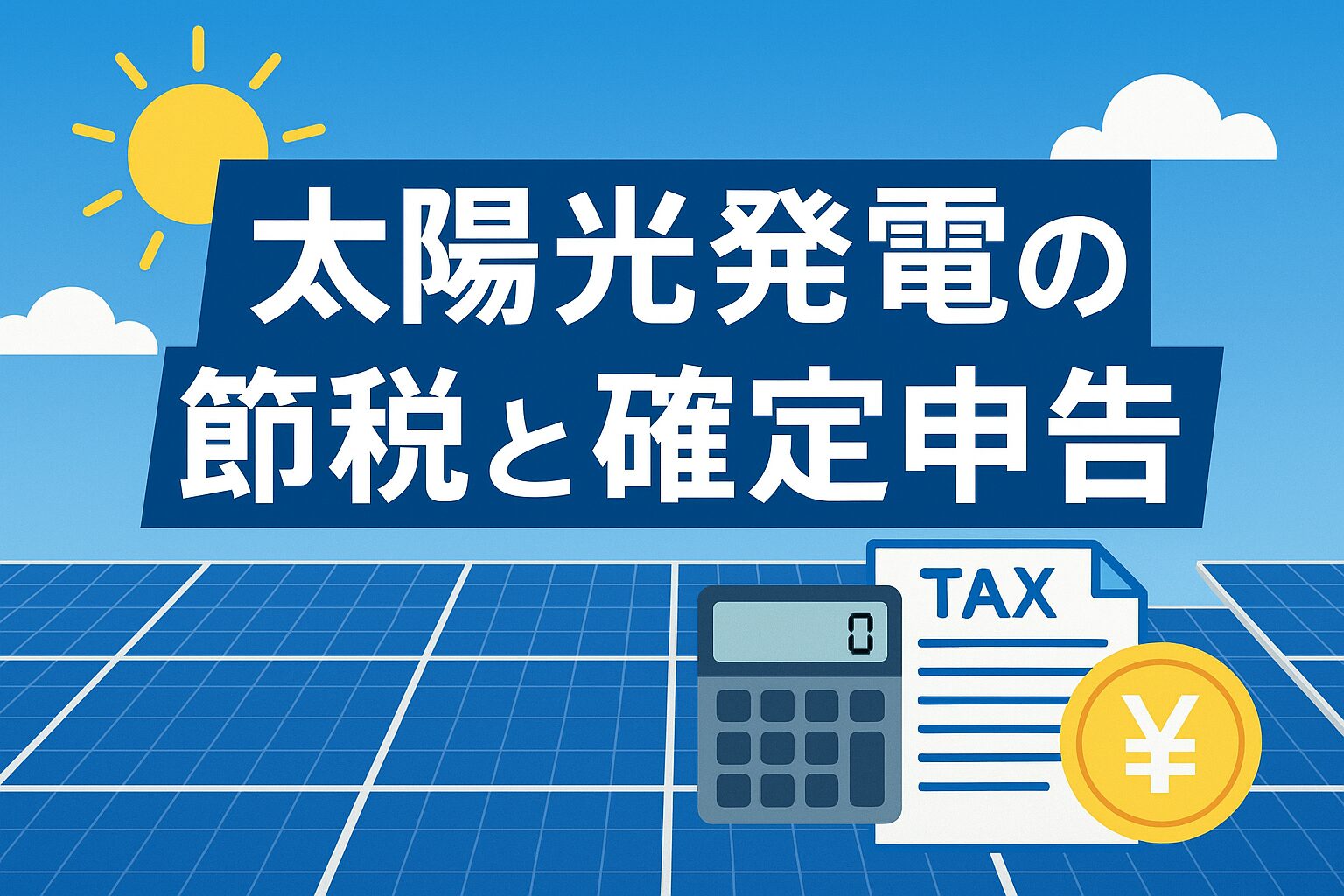 太陽光発電による節税スキームと確定申告の注意点