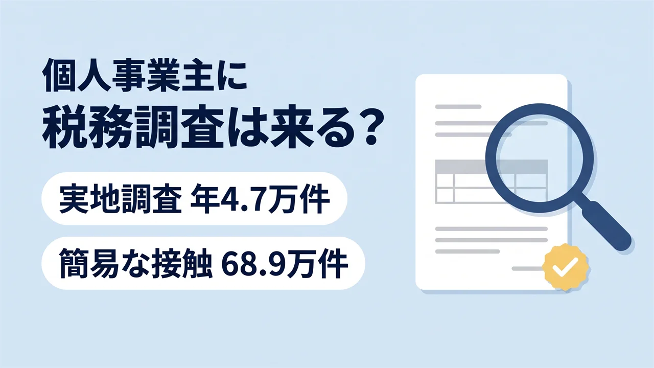 個人事業主に税務調査は来る？対象になりやすい人と対応を税理士が解説