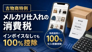 【古物商・せどり】メルカリ・ヤフオク仕入れの消費税|インボイスなしで100%控除する方法
