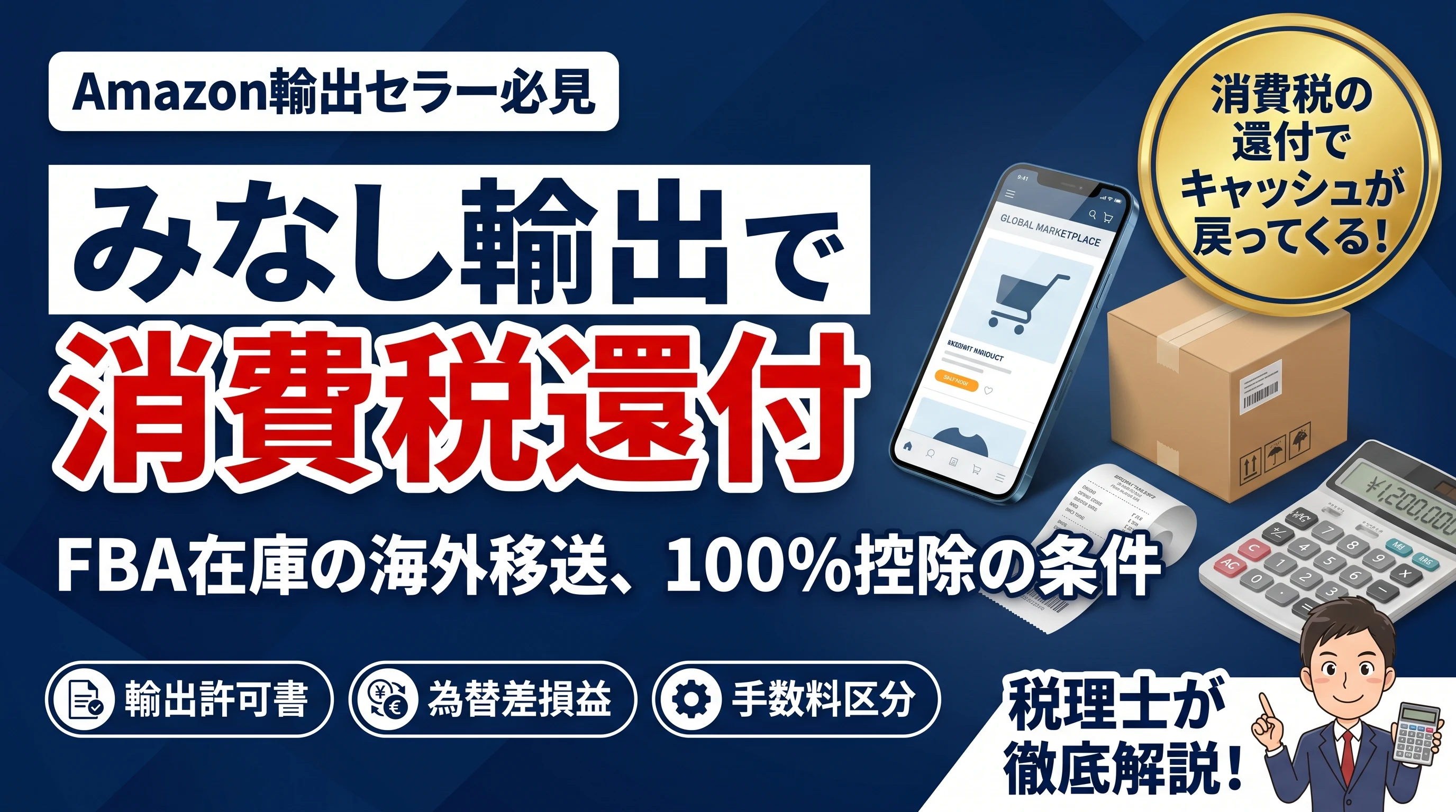 Amazon輸出(FBA)の確定申告｜みなし輸出と消費税還付の条件を税理士が解説