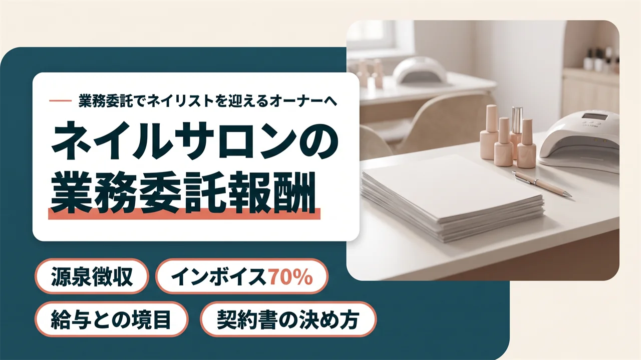 ネイルサロンの業務委託報酬|源泉徴収・インボイスと給与の境目を税理士が解説