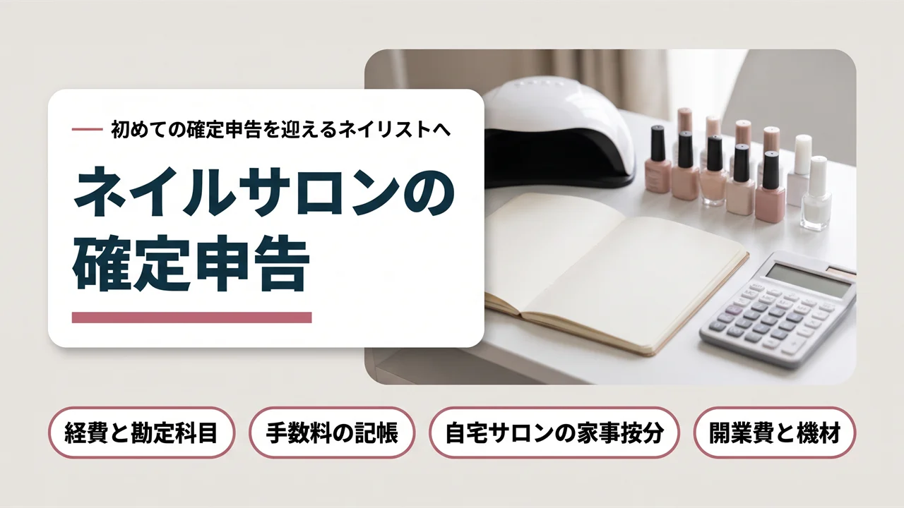 ネイルサロンの確定申告|経費・家事按分・開業費の注意点を税理士が解説
